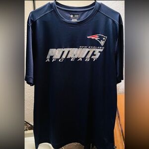 New England Patriots AFC East Navy 100% Polyester tee Shirt Mens Size L Sports